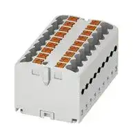 3273298: Panel Mount Barrier Terminal Block, 24 A, 500 V, 12 Pole, 6, Push In, 12 AWG