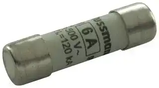 C10G6: Fuse, Industrial / Power, Class gG / gL, 6 A, 500 V, 10mm x 38mm, 13/32" x 1-1/2"