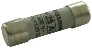 C10G25: Fuse, Industrial / Power, Class gG / gL, 25 A, 500 V, 10mm x 38mm, 13/32" x 1-1/2"