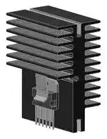SK 589 50 SA: Heat Sink, Extruded, For Lock-In Retaining Spring, TO-3P, TO-218, TO-220, TO-247, TO-248, 33 mm