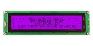 MD44005A6W-FPTLRGB: Alphanumeric LCD, 40 x 4, Black on RGB, 5V, Transflective