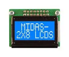 MC20805B6W-BNMLW3.3-V2: Alphanumeric LCD, 8 x 2, Black on White, 3.3V, Parallel, English, Japanese, Transmissive