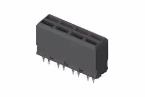 HPTS-3-S-D-VT: Connector, Xcede HD Series, 4 Contacts, 3.2 mm, Receptacle, Press Fit, 2 Rows