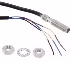 E2E-S05S12-WC-B1 2M OMS: Inductive Proximity Sensor, Cylindrical, E2E Series, M5, 1.2 mm, PNP-NO, 10 V to 30 V, Pre-wired