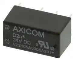 V23105A5005A201: Signal Relay, 24 VDC, DPDT, 3 A, D2n/V23105 Series, Through Hole, Non Latching