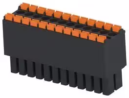 1-2842487-2: Pluggable Terminal Block, Black, 3.5 mm, 24 Ways, 24 AWG, 16 AWG, 1.3 mm², Push In