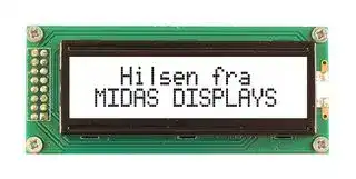 MC21605B6WM-FPTLW-V2: Alphanumeric LCD, 16 x 2, Black on White, 5V, Parallel, English, Scandinavian, Transflective