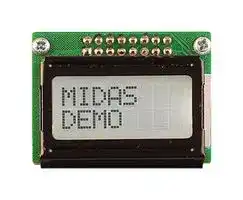 MC20805B6W-FPTLW3.3-V2: Alphanumeric LCD, 8 x 2, Black on White, 3.3V, Parallel, English, Japanese, Transflective