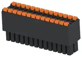 1-2842487-4: Pluggable Terminal Block, Black, 3.5 mm, 28 Ways, 24 AWG, 16 AWG, 1.3 mm², Push In