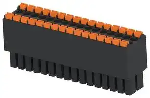 1-2842487-6: Pluggable Terminal Block, Black, 3.5 mm, 32 Ways, 24 AWG, 16 AWG, 1.3 mm², Push In
