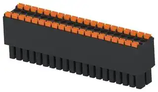 2-2842487-0: Pluggable Terminal Block, Black, 3.5 mm, 40 Ways, 24 AWG, 16 AWG, 1.3 mm², Push In