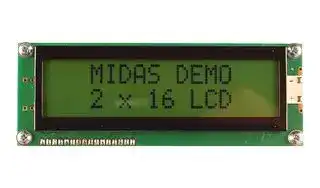 MC21609AB6W-SPTLY3.3-V2: Alphanumeric LCD, 16 x 2, Black on Yellow / Green, 3.3V, Parallel, English, Japanese