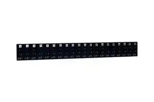19SJP1-10-J: Thermocouple Connector, Standard, Black, Plain Panel Jacks, 10x Socket, 1 Row, Type J, ANSI, 19SJP