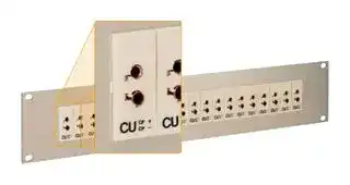 19UJP1-20-K: Thermocouple Connector, Jack Panel, 20x Socket, 1Row, Type K, STD, Miniature, 19", ANSI, 19UJP