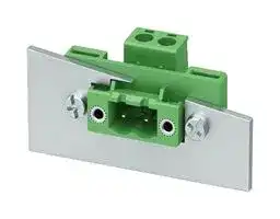 1096152: Terminal Block, Feed-Thru, Plug, 5.08 mm, 2 Ways, 12 A, 320 V, Panel Mount Right Angle