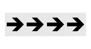 97584062: Info Transparency Label, Signal Indicator, "Arrow", Polycarbonate, 46 x 184 mm, KombiSIGN Series