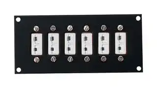 SHXJP1-12-K — Thermocouple Connector, Miniature, Yellow, Panel, 12x Socket, 1 Row, Type K, 206 mm, ANSI, SHXJP