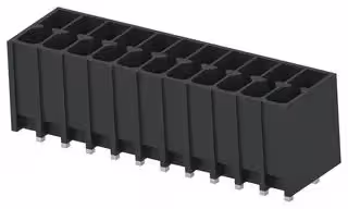 1-2842489-1: Terminal Block, 2Row, Black, Header, 3.5 mm, 22 Ways, 8 A, 300 V, Through Hole Vertical