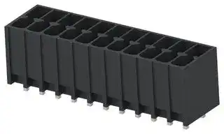 1-2842489-1: Terminal Block, 2Row, Black, Header, 3.5 mm, 22 Ways, 8 A, 300 V, Through Hole Vertical