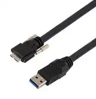 CAU3HFAMBV-BLK-05M: USB CABLE, 3.0 A PLUG-MICRO B PLUG, 0.5M