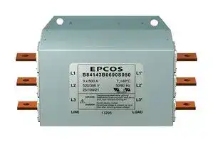 B84143B0600S080: Power Line Filter, General Purpose, 520 VAC, 600 A, Three Phase, 2 Stage, Chassis Mount