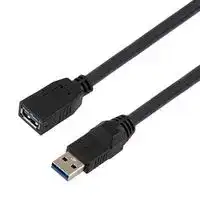 CAU3HFAX-BLK-05M: USB CABLE, 3.0 TYPE A PLUG-A RCPT, 0.5M