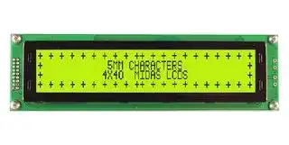 MC44005A6W-SPTLY3.3-V2: Alphanumeric LCD, 40 x 4, Black on Yellow / Green, 3.3V, Parallel, English, Japanese