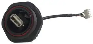 PX0849/A: USB Cable, Type A Receptacle to Crimp Header, 0.45 ft, Black