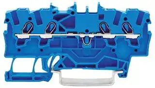 2001-1404: DIN Rail Mount Terminal Block, 4 Ways, 22 AWG, 14 AWG, 1.5 mm², Clamp, 17.5 A