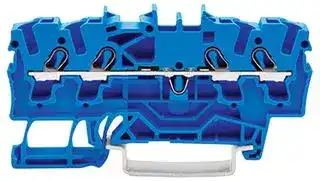 2002-1404: DIN Rail Mount Terminal Block, 4 Ways, 22 AWG, 12 AWG, 4 mm², Clamp, 24 A