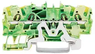 2002-1407: DIN Rail Mount Terminal Block, 4 Ways, 22 AWG, 12 AWG, 4 mm², Clamp, 24 A