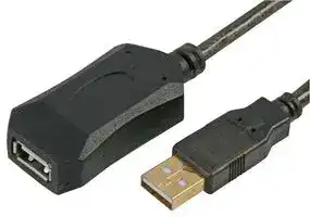 PSG90601: USB Cable, Type A Plug to Type A Receptacle, 33ft, 10m, Black