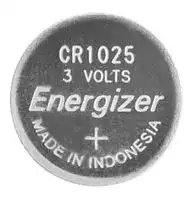 E300163500: Battery, Lithium Coin, 3 V, 1025, Lithium Manganese Dioxide, 30 mAh, Pressure Contact, 10 mm