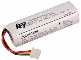 PICPAULLNB19: Rechargeable Battery, 3.6 V, Lithium Ion, 3.35 Ah, 18650, Connector, 1