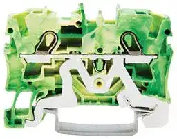2004-1207: DIN Rail Mount Terminal Block, 2 Ways, 20 AWG, 10 AWG, 4 mm², Clamp, 32 A