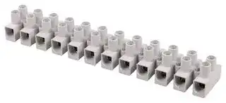 CTSN634/12: Terminal Strip, PA66, 12 Way, Hi Temperature, 6mm