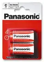 R14REL/2BP.: Battery, 1.5 V, C, Zinc Carbon, Flat Top, 2