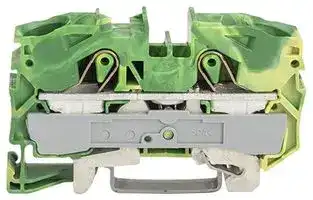 2016-1207: DIN Rail Mount Terminal Block, 2 Ways, 20 AWG, 4 AWG, 16 mm², Clamp, 76 A