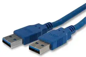 USB3SAA6: USB Cable, Type A Plug to Type A Plug, 1.8 m, 5.9 ft, USB 3.0, Blue