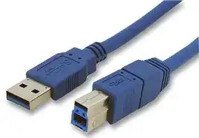 USB3SAB10: USB Cable, Type A Plug to Type B Plug, 3 m, 9.8 ft, USB 3.0, Blue