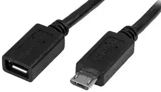 USBUBEXT50CM: USB Cable, Micro-USB Extension Cable, M/F, 0.5m (20in)