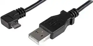 USBAUB1MRA: USB Cable, Micro-USB Charge-and-Sync Cable M/M, Right-Angle Micro-USB, 30/24 AWG, 1m 3ft