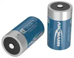 1524-0005: Battery, 3.6 V, D, Lithium Thionyl Chloride, 19 Ah, Raised Positive and Flat Negative, 1