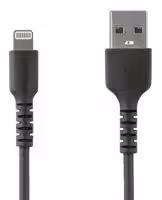 RUSBLTMM1MB: USB Cable,, 1m USB to Lightning Cable, Black, Apple MFi Certified, Aramid Fiber