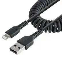 RUSB2ALT1MBC: USB Cable, 1m (3ft) USB to Lightning Cable, MFi Certified, Coiled iPhone Charger Cable