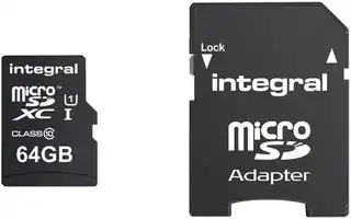 INMSDX64G10-90U1: Flash Memory Card, MicroSDXC Card, 64 GB, Class 10, UHS-I U1