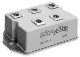 SKD 160/16: Bridge Rectifier, Three Phase, 1.6 kV, 205 A, Module, 5 Pins, 1.65 V