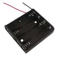 2478: Battery Holder, AA x 4, 6" Wire Leads