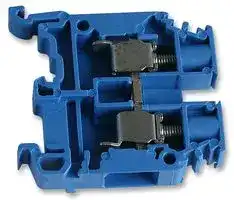 012511813: DIN Rail Mount Terminal Block, 2 Ways, 24 AWG, 8 AWG, 6 mm², Screw, 41 A