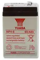 NP4-6: Rechargeable Battery, NP Series, Valve Regulated, Single Cell, 6 V, Lead Acid, 4 Ah, Quick Connect